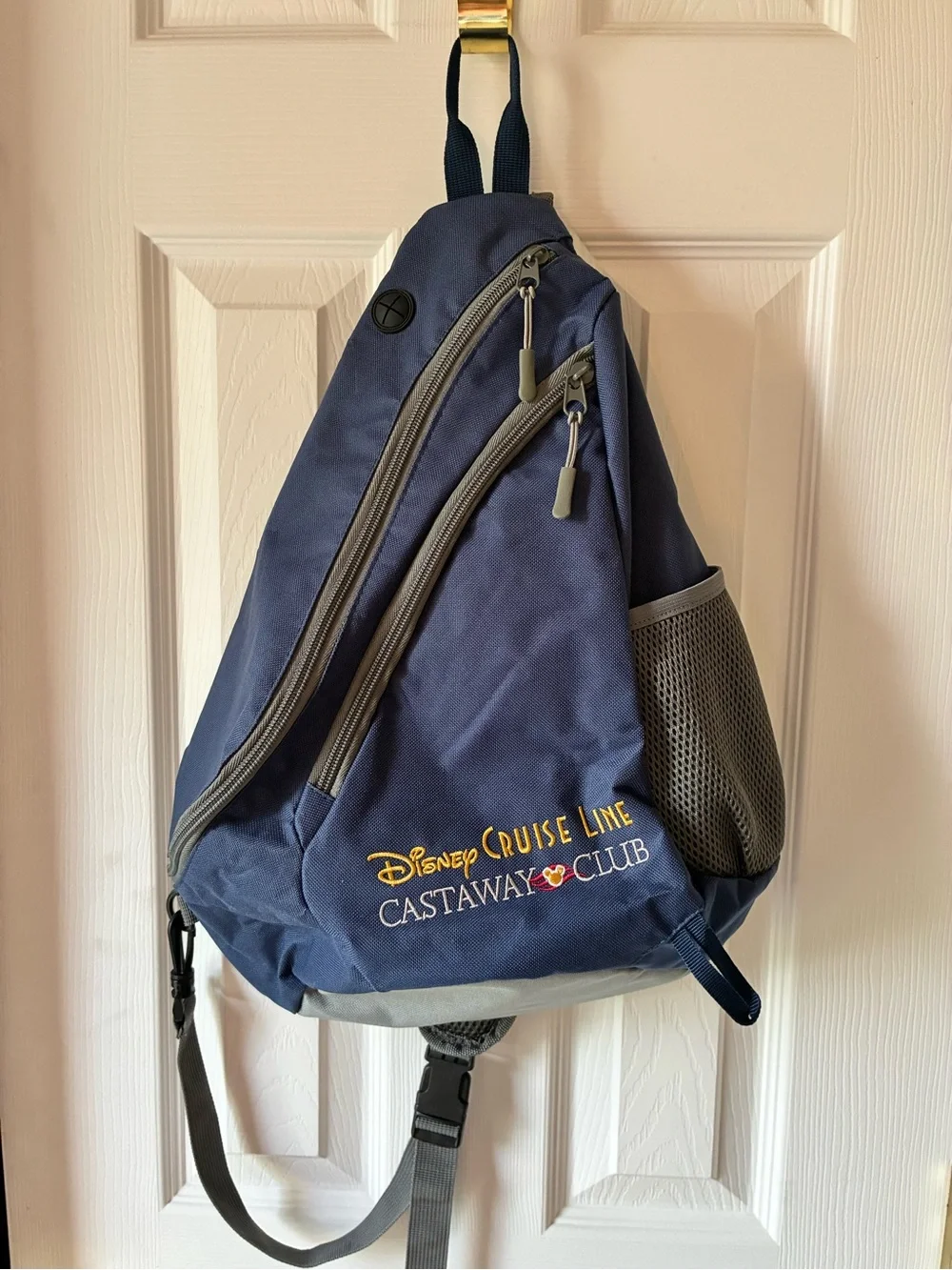 Disney Cruise Line Castaway Club Sling Backpack Navy Blue Crossbody Travel Day P